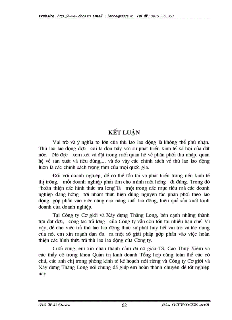 image for page 1số biện pháp hoàn thiện công tác thù lao lao động nhằm tăng năng suất lao động ở Công ty Cơ giới và Xây dựng Thăng Long