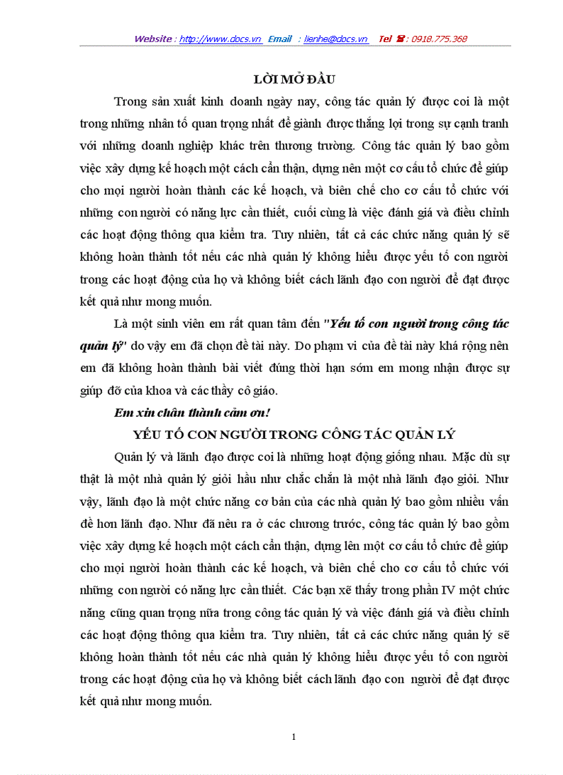 image for page Yếu tố con người trong công tác quản lý