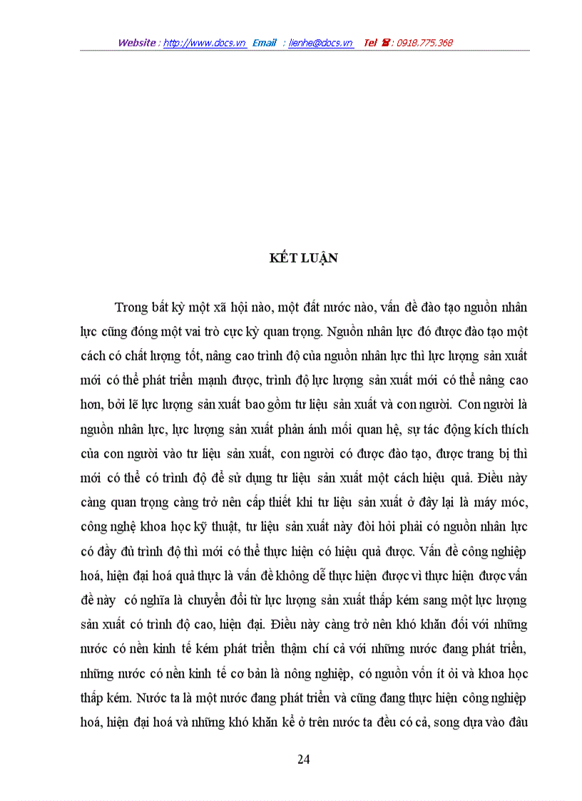image for page Thực trạng và giải pháp để nâng cao hiệu quả của đào tạo và sử dụng nguồn nhân lực phục vụ cho sự nghiệp công nghiệp hoá hiện đại hoá ở Việt Nam