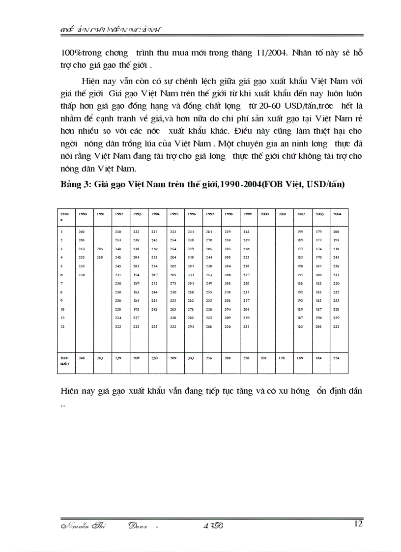 image for page Phương hướng và giải pháp nhằm ổn định và nâng cao giá xuất khẩu gạo của Việt Nam