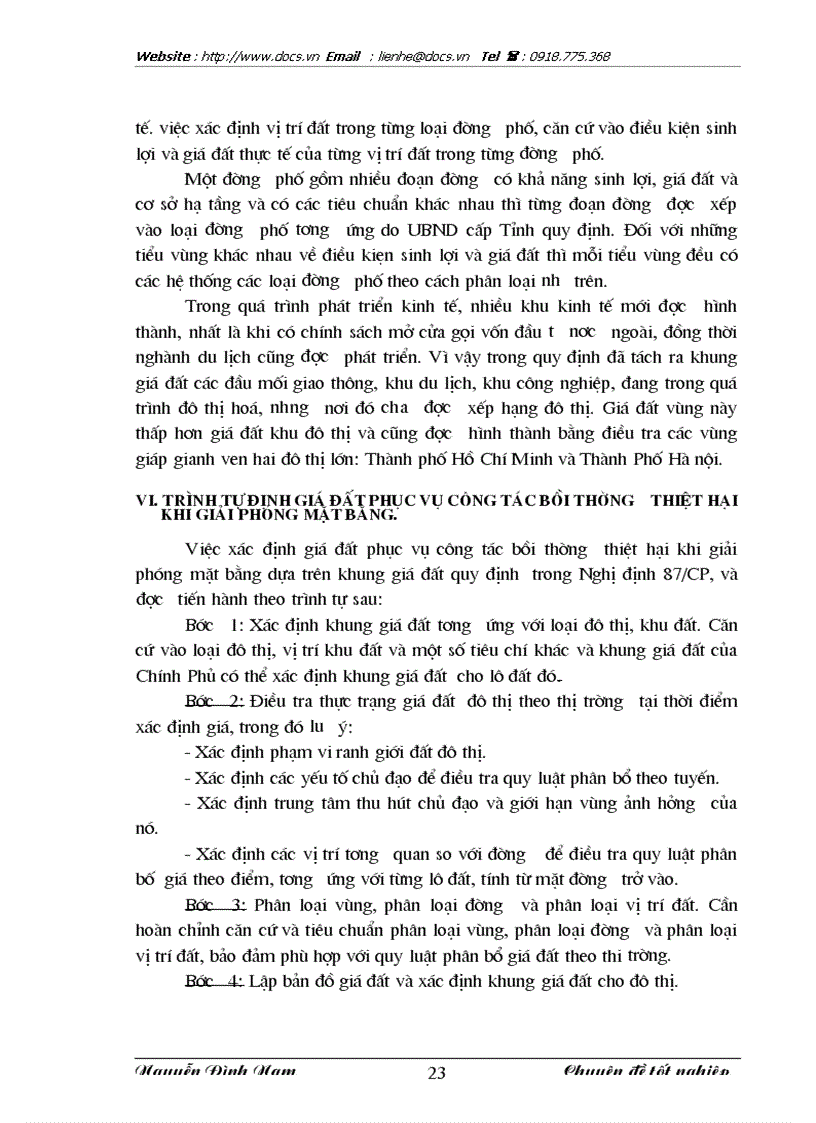 image for page Thực trạng và giải pháp hoàn thiện công tác xác định giá đất bồi thường thiệt hại khi giải phóng mặt bằng địa bàn huyện Từ Liêm TP HN