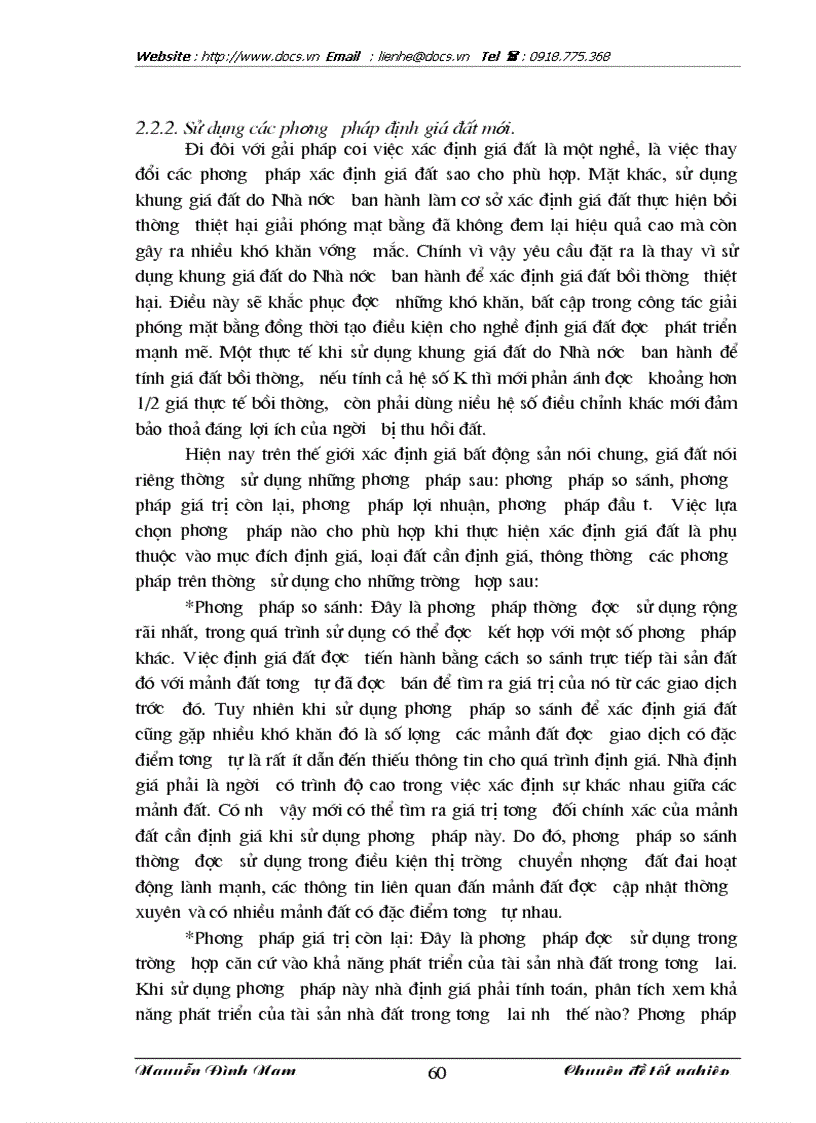 image for page Thực trạng và giải pháp hoàn thiện công tác xác định giá đất bồi thường thiệt hại khi giải phóng mặt bằng địa bàn huyện Từ Liêm TP HN