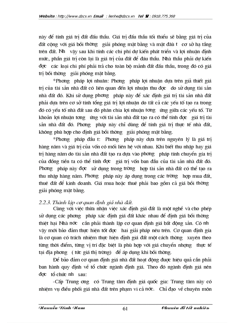 image for page Thực trạng và giải pháp hoàn thiện công tác xác định giá đất bồi thường thiệt hại khi giải phóng mặt bằng địa bàn huyện Từ Liêm TP HN