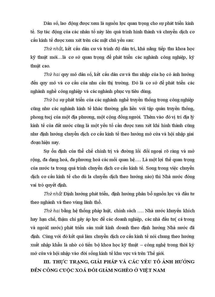 image for page Một số vấn đề về chuyển dịch cơ cấu kinh tế và công cuộc xoá đói giảm nghèo ở nước ta hiện nay