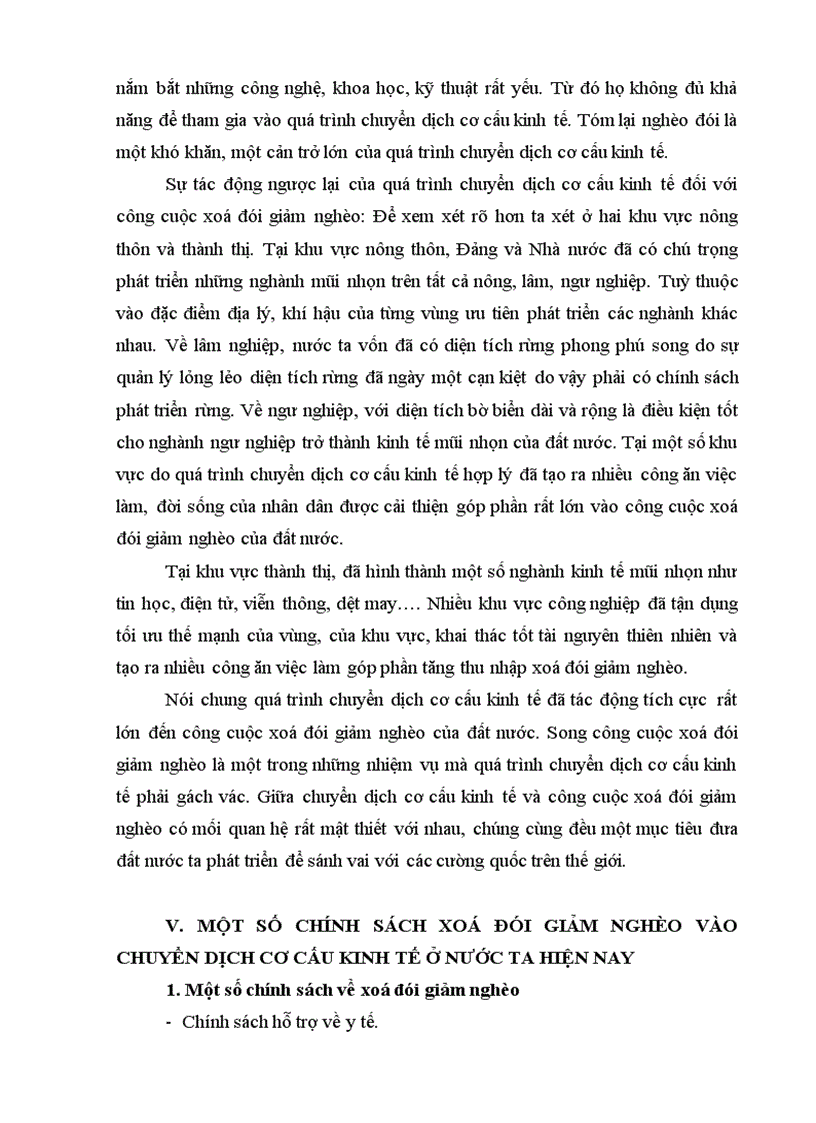 image for page Một số vấn đề về chuyển dịch cơ cấu kinh tế và công cuộc xoá đói giảm nghèo ở nước ta hiện nay