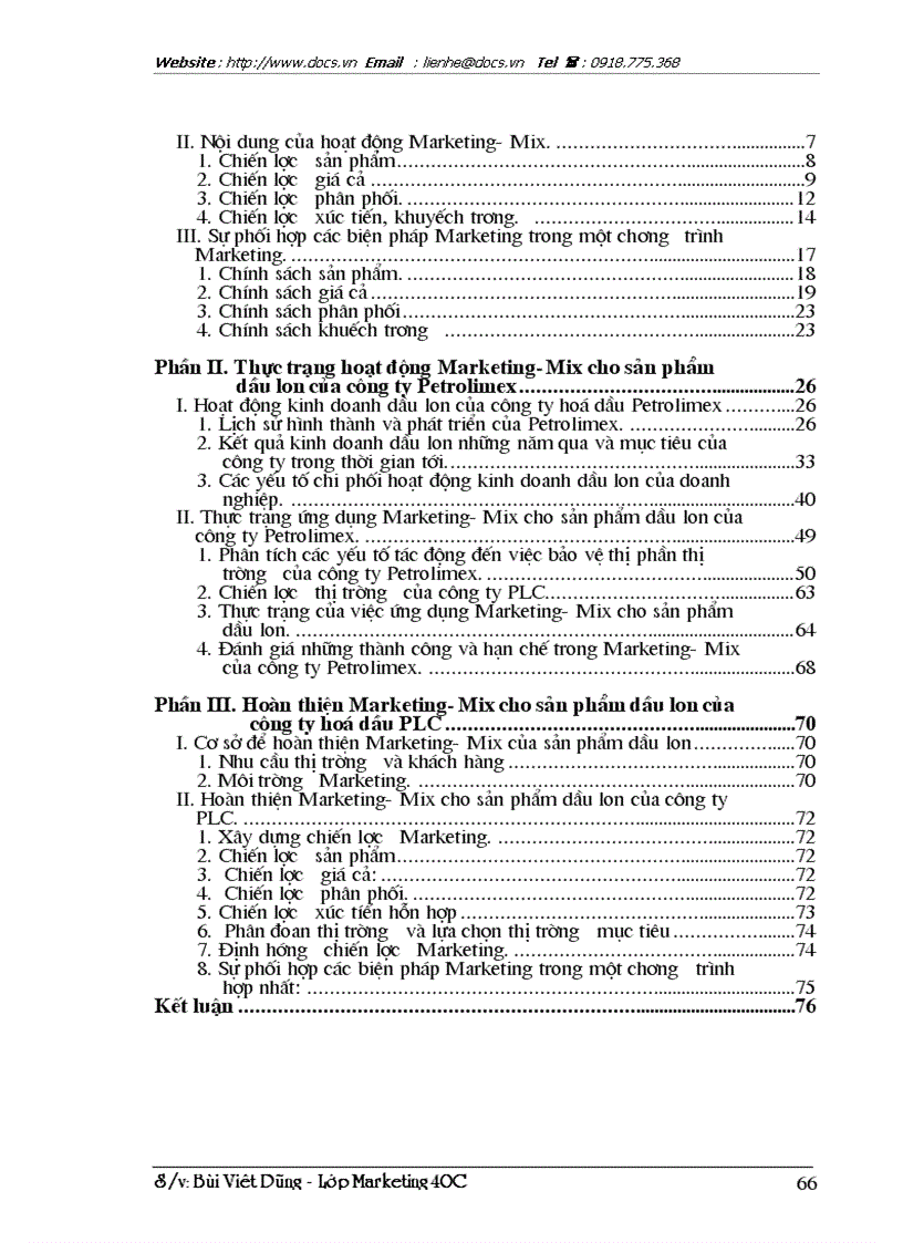 image for page Marketing Mix trong kinh doanh dầu lon ở Công ty hoá dầu Petrolimex PLC