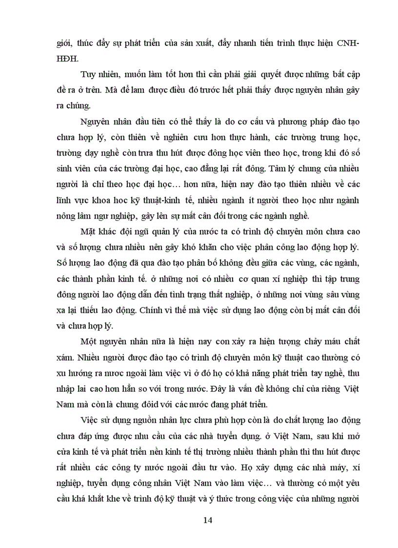 image for page Giải pháp để nâng cao hiệu quả của đào tạo và sử dụng nguồn nhân lực phục vụ cho sự nghiệp CNH HĐH ở Việt Nam