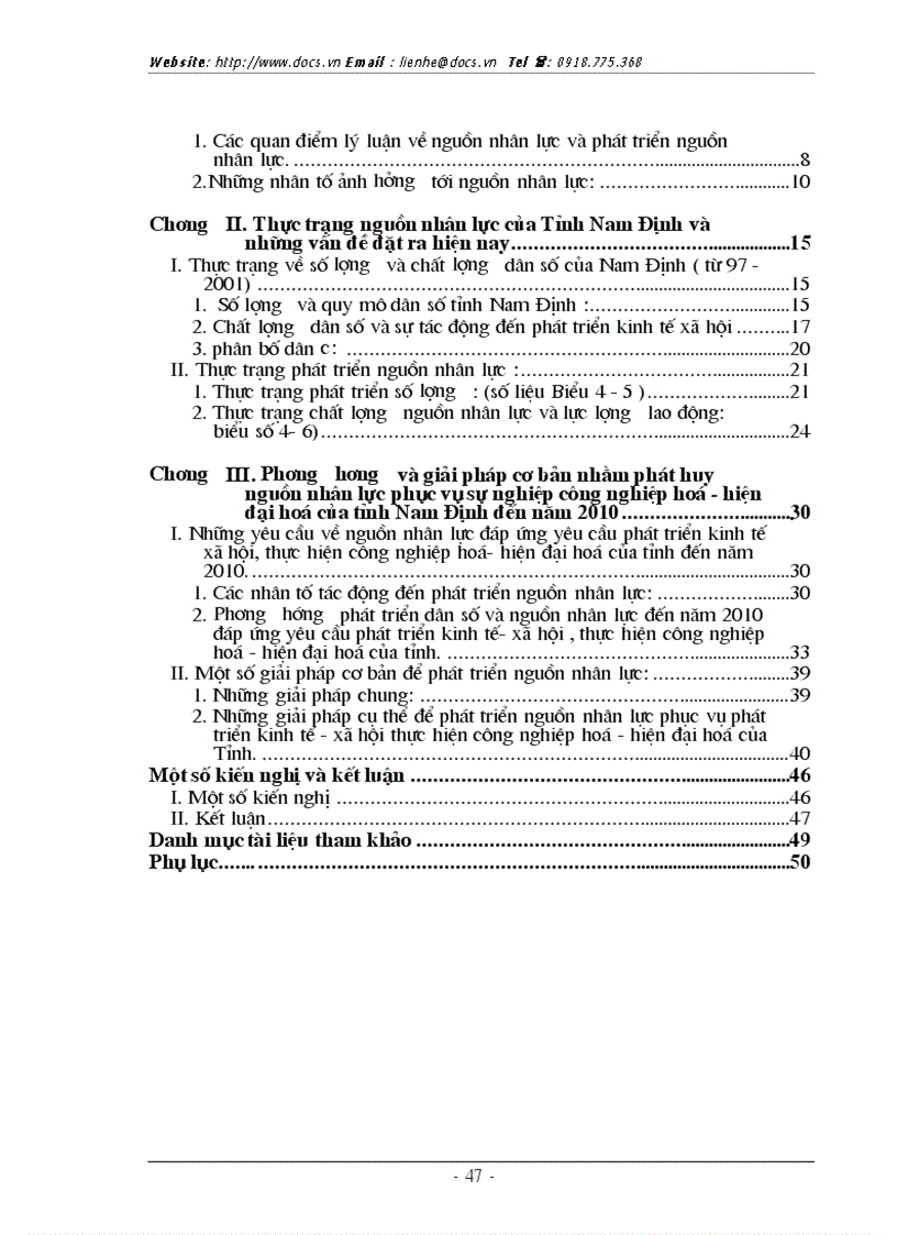 image for page Thực trạng và 1 số giải pháp cơ bản phát triển nguồn nhân lực phục vụ CNH HĐH của tỉnh Nam Định hiện nay