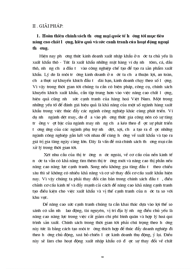 image for page Hoàn thiện chính sách thương mại quốc tế hướng tới mục tiêu nâng cao chất lượng hiệu quả và sức canh tranh của hoạt động ngoại thương