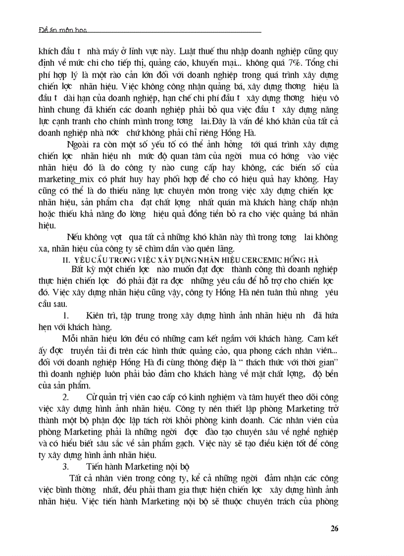 image for page Một số giải pháp nhằm hoàn thiện chiến lược xây dựng nhãn hiệu ceramic Hồng Hà