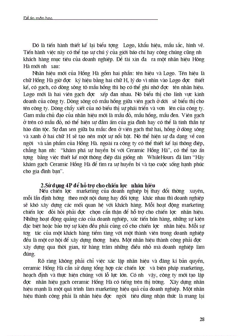 image for page Một số giải pháp nhằm hoàn thiện chiến lược xây dựng nhãn hiệu ceramic Hồng Hà