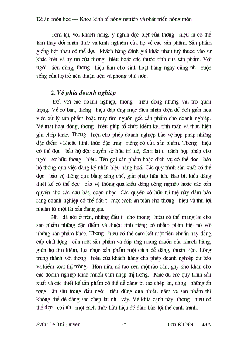 image for page Sự cần thiết có thương hiệu đối với một số nông sản chủ lực của Việt Nam hiện nay