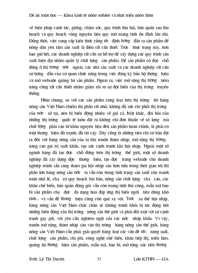 image for page Sự cần thiết có thương hiệu đối với một số nông sản chủ lực của Việt Nam hiện nay