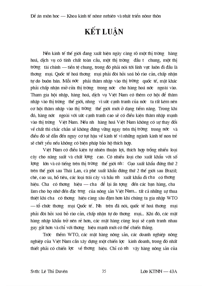 image for page Sự cần thiết có thương hiệu đối với một số nông sản chủ lực của Việt Nam hiện nay