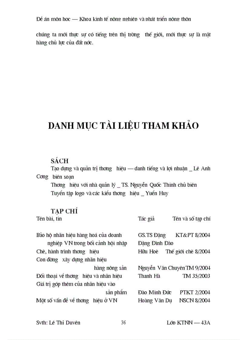 image for page Sự cần thiết có thương hiệu đối với một số nông sản chủ lực của Việt Nam hiện nay