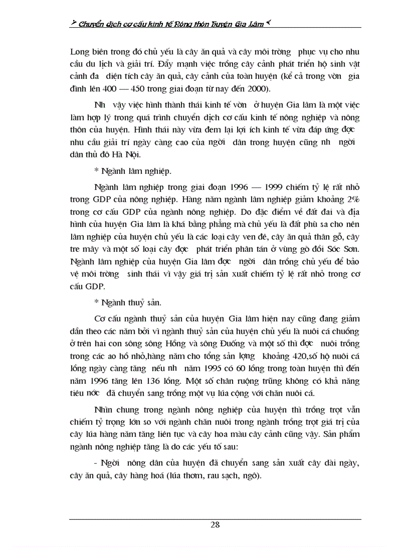 image for page Phương hướng và những biện pháp chủ yếu chuyển dịch cơ cấu KTNT huyện Gia Lâm trong thời gian tới