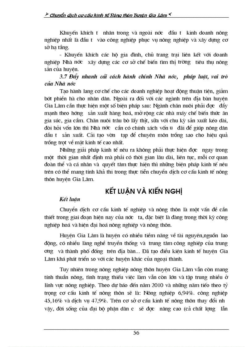 image for page Phương hướng và những biện pháp chủ yếu chuyển dịch cơ cấu KTNT huyện Gia Lâm trong thời gian tới