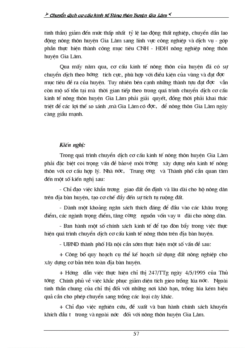 image for page Phương hướng và những biện pháp chủ yếu chuyển dịch cơ cấu KTNT huyện Gia Lâm trong thời gian tới
