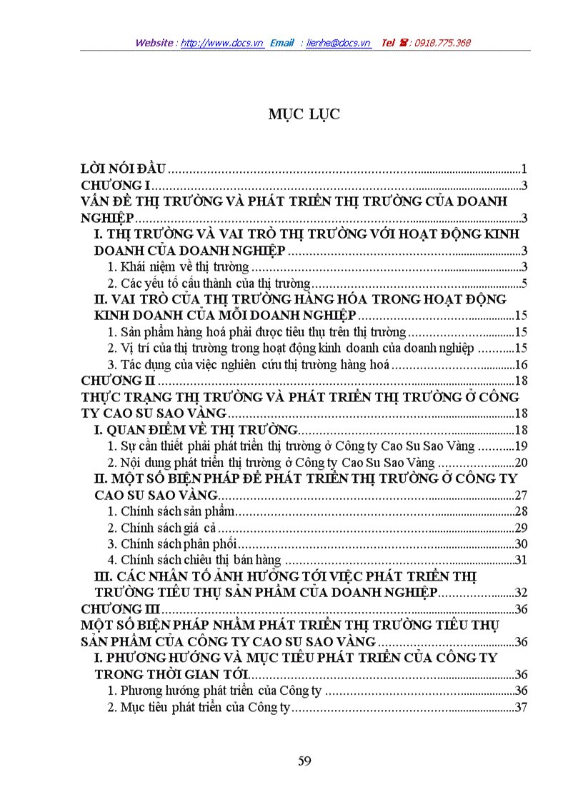 image for page Một số biện pháp nhằm phát triển thị trường tiêu thụ sản phẩm của Công ty Cao Su Sao Vàng