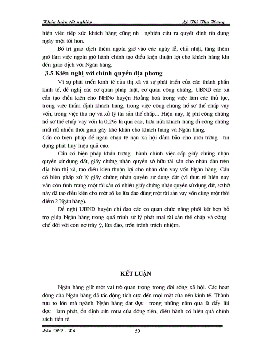 image for page Một số giảI pháp nhằm nâng cao hiệu quả công tác kế toán cho vay tại NHNo PTNT huyện Hoằng Hoá Thanh Hoá