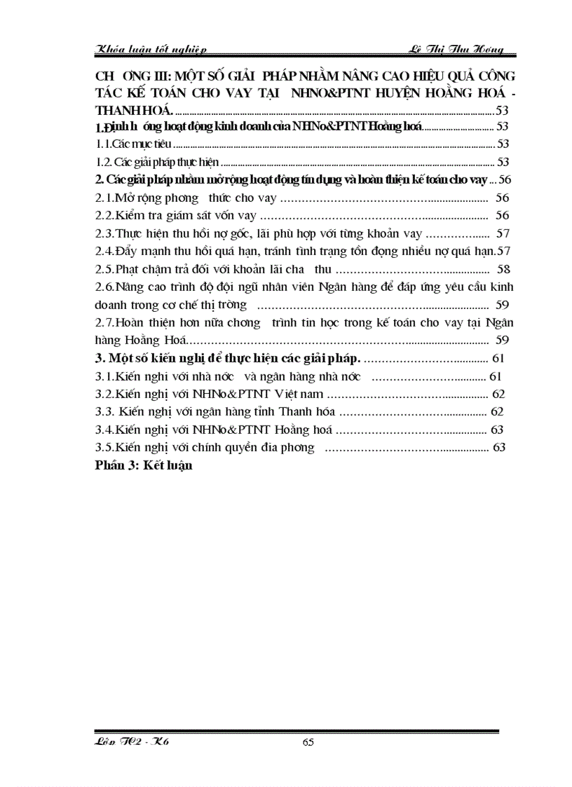 image for page Một số giảI pháp nhằm nâng cao hiệu quả công tác kế toán cho vay tại NHNo PTNT huyện Hoằng Hoá Thanh Hoá