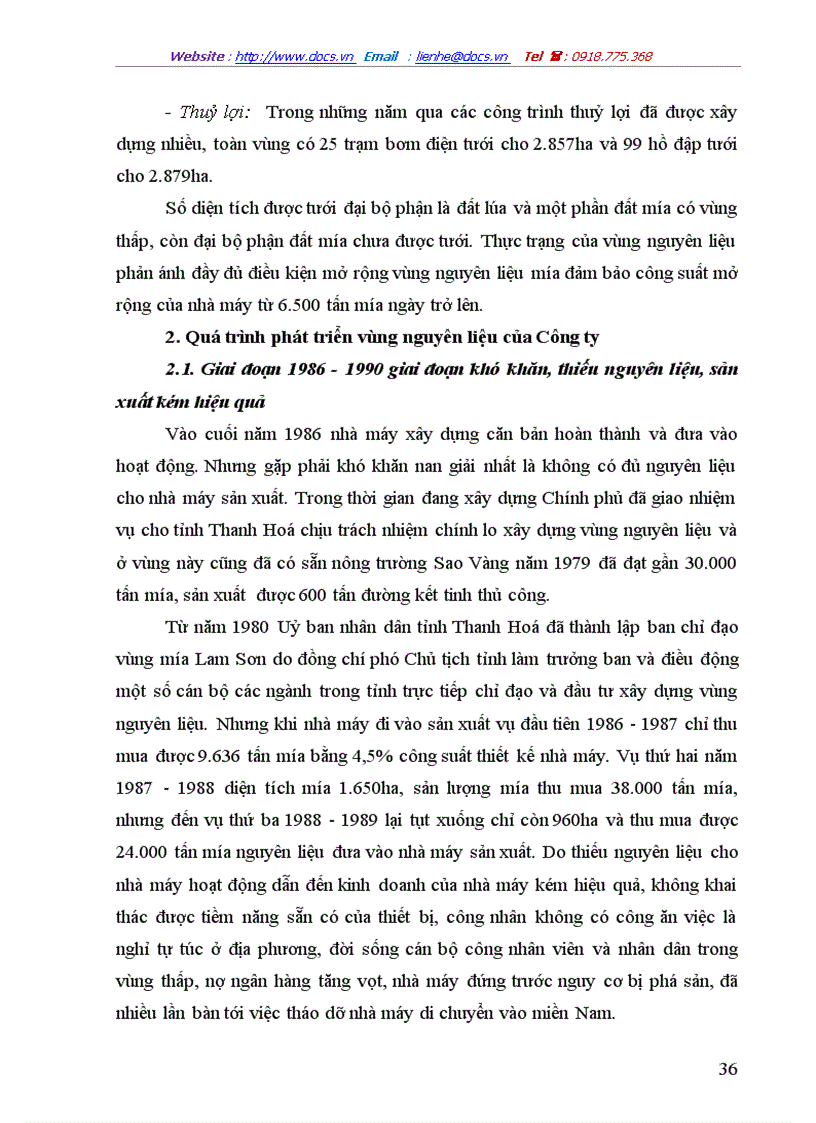 image for page Một số giải pháp cơ bản về phát triển vùng Nguyên liệu Công ty Cổ phần mía đường Lam Sơn