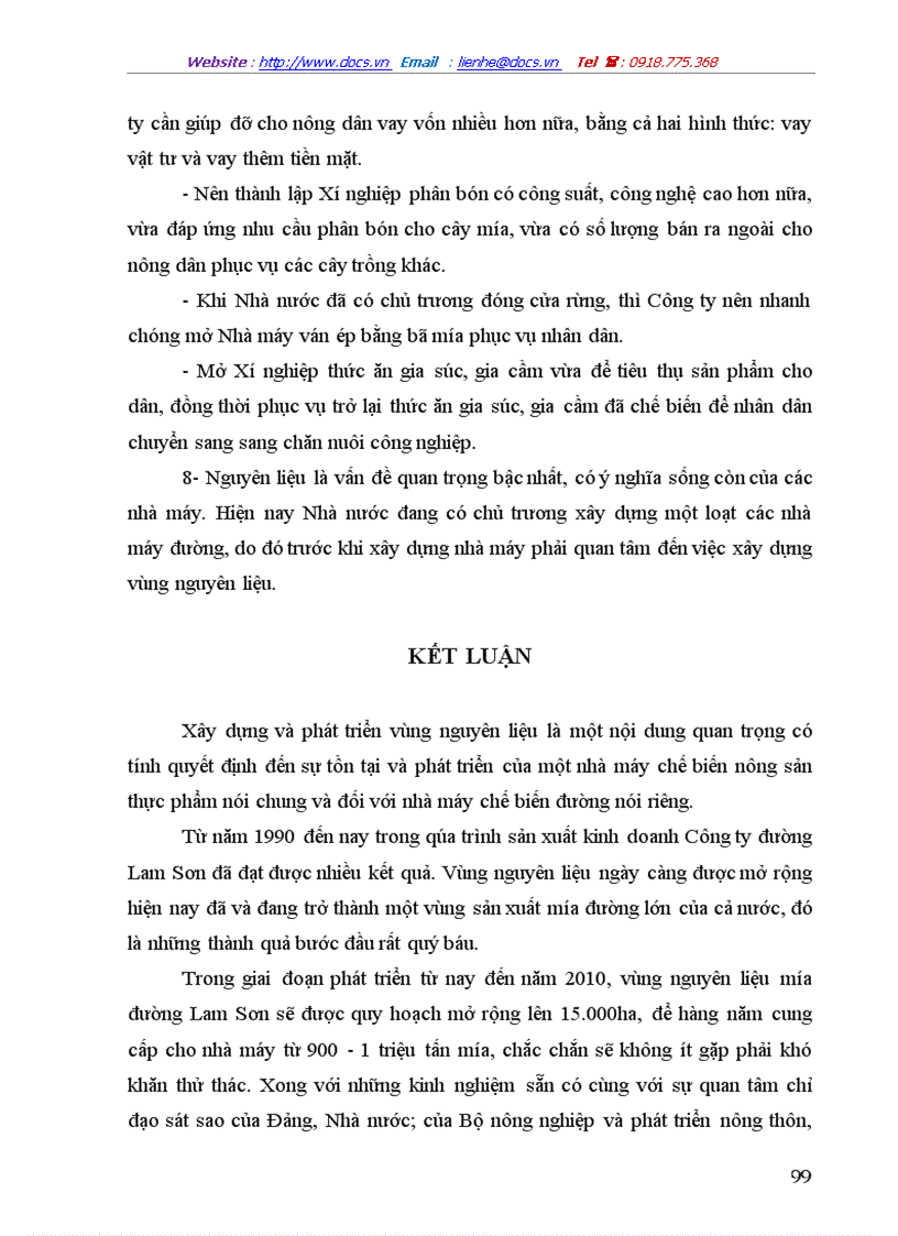 image for page Một số giải pháp cơ bản về phát triển vùng Nguyên liệu Công ty Cổ phần mía đường Lam Sơn