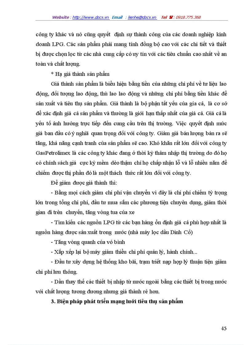 image for page Một số vấn đề về hoạt động tiêu thụ sản phẩm của Công ty Gas Petrolimex