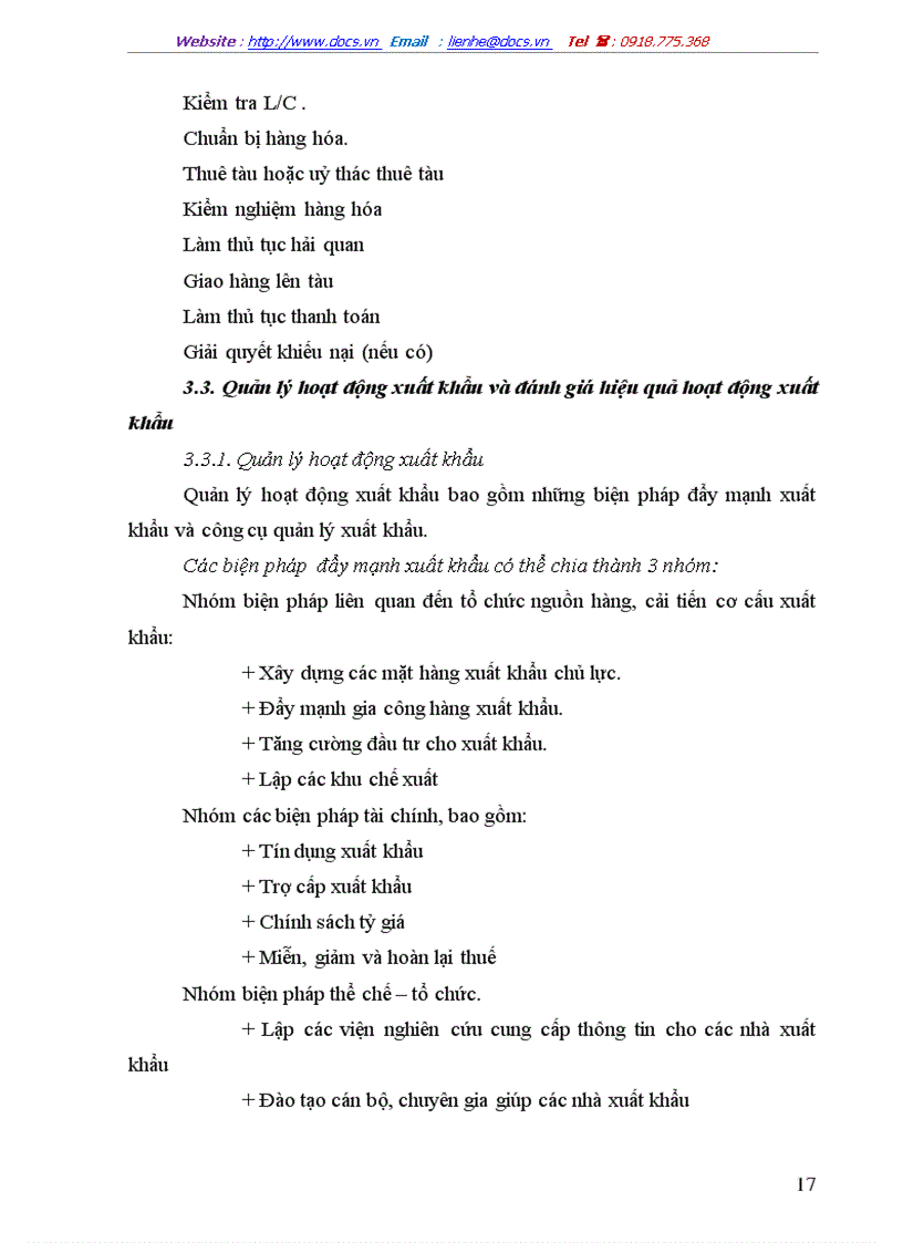 image for page Thực trạng và biện pháp thúc đẩy hoạt động xuất khẩu gạo ở Công ty Lương Thực Cấp I Lương Yên