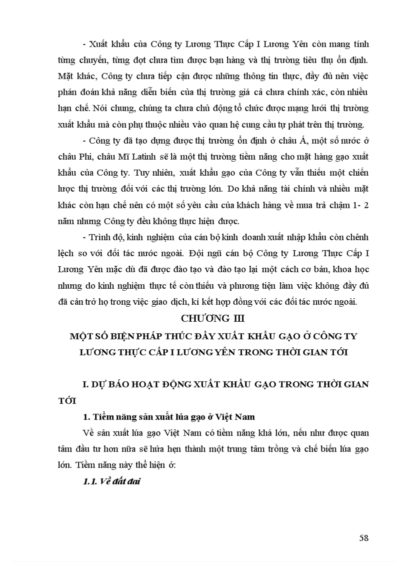 image for page Thực trạng và biện pháp thúc đẩy hoạt động xuất khẩu gạo ở Công ty Lương Thực Cấp I Lương Yên