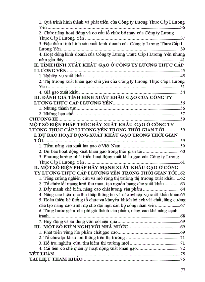 image for page Thực trạng và biện pháp thúc đẩy hoạt động xuất khẩu gạo ở Công ty Lương Thực Cấp I Lương Yên