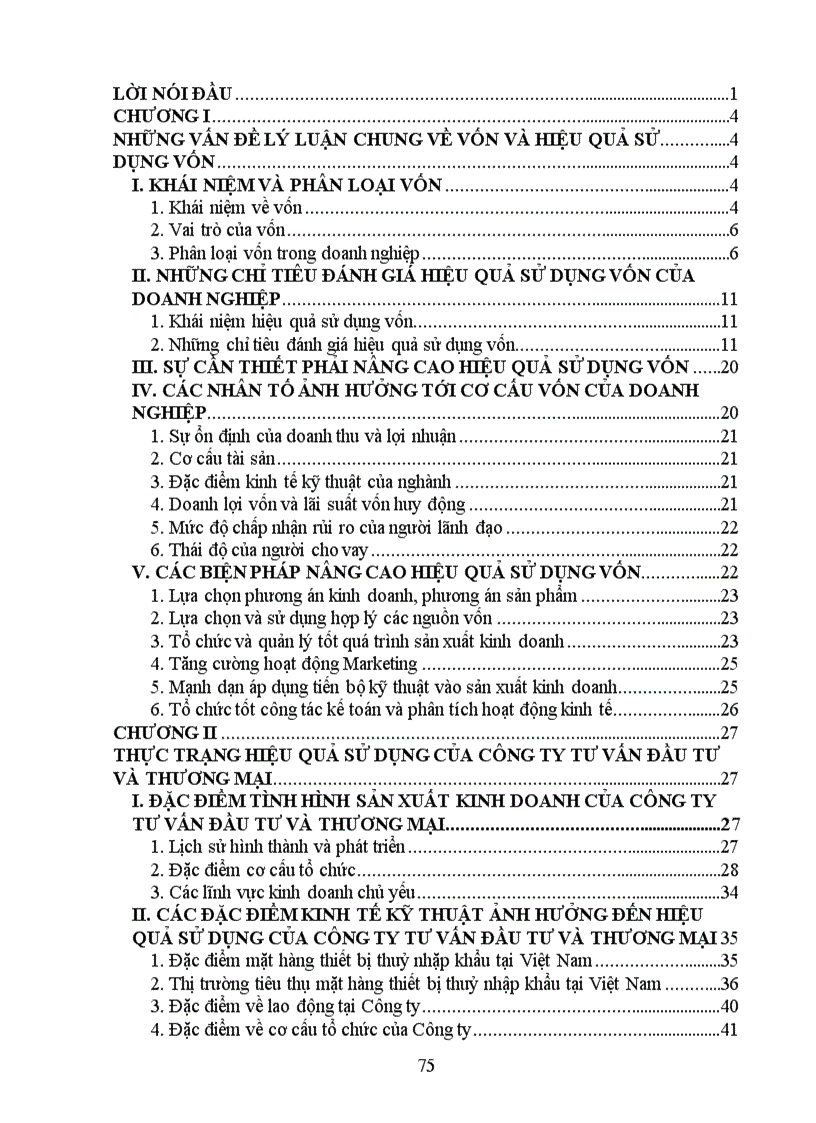 image for page Một số biện pháp nhằm nâng cao hiệu quả sử dụng vốn của Công ty Tư vấn Đầu tư và Thương mại