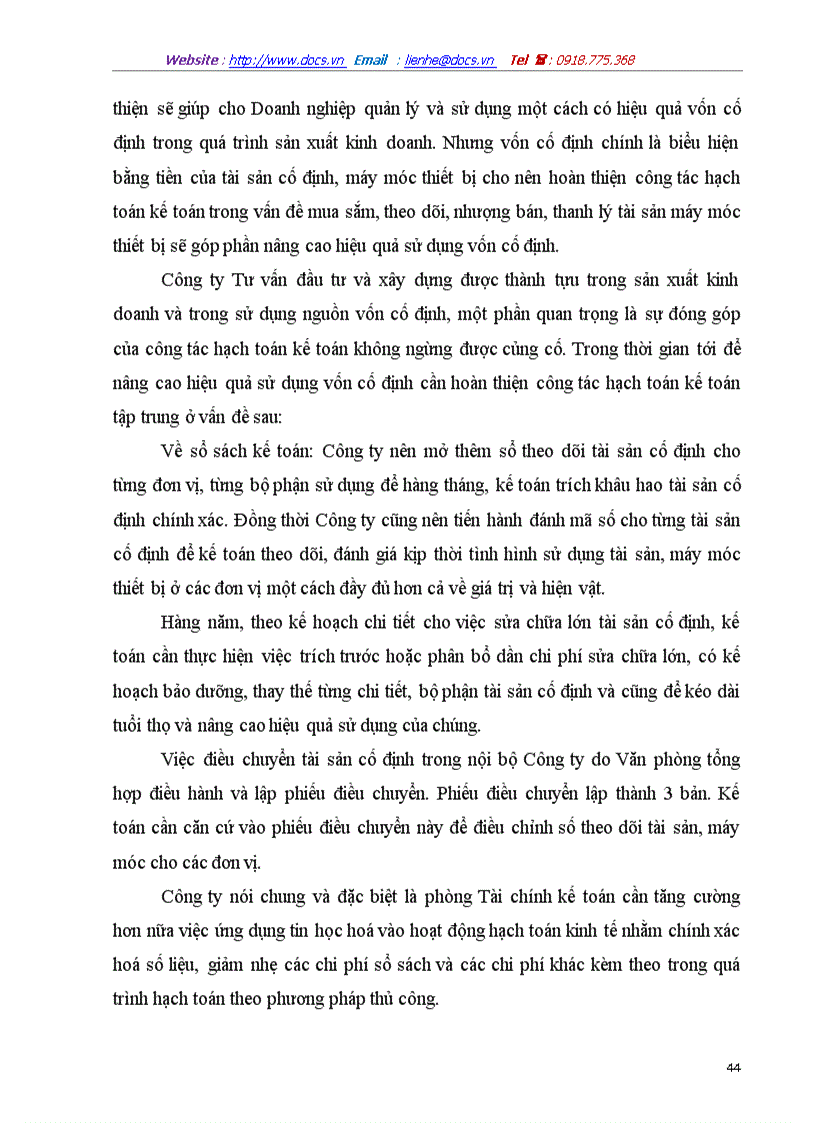 image for page Một số giải pháp nâng cao hiệu quả sử dụng vốn cố định của Công ty Tư vấn Đầu tư và Xây dựng