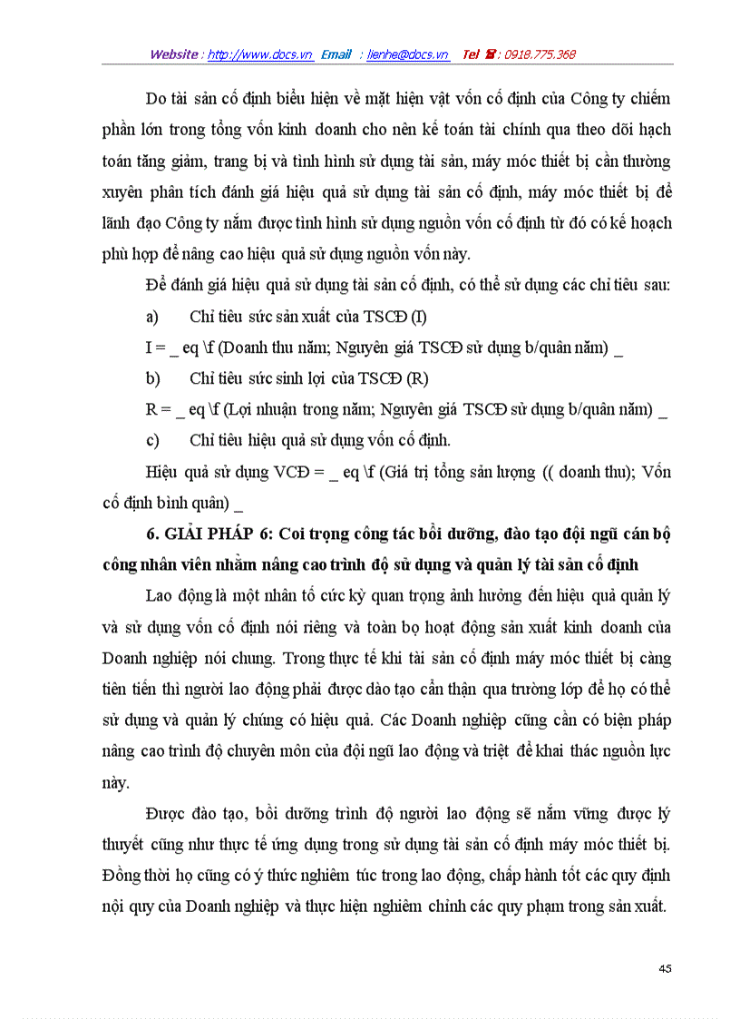 image for page Một số giải pháp nâng cao hiệu quả sử dụng vốn cố định của Công ty Tư vấn Đầu tư và Xây dựng