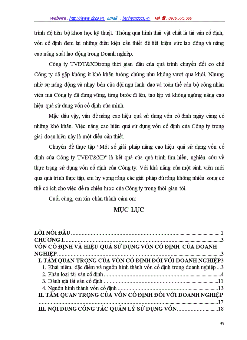 image for page Một số giải pháp nâng cao hiệu quả sử dụng vốn cố định của Công ty Tư vấn Đầu tư và Xây dựng
