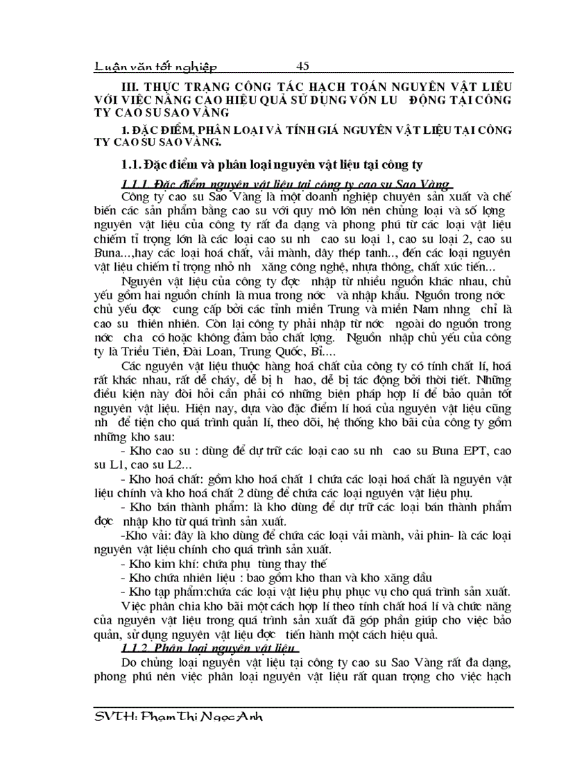 image for page Phương hướng hoàn thiện hạch toán nguyên vật liệu tại công ty cao su Sao Vàng