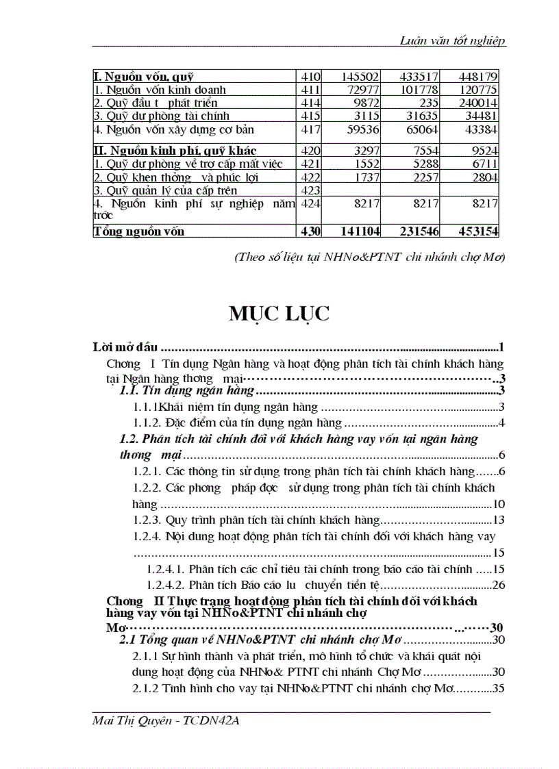image for page Giải pháp nâng cao chất lượng phân tích tài chính đối với khách hàng vay vốn tại NHNo PTNT chi nhánh Chợ Mơ