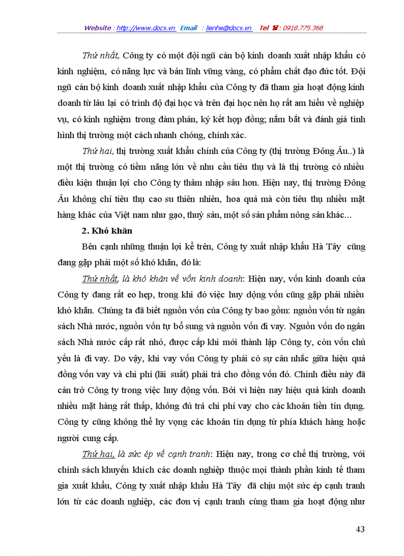 image for page Một số biện pháp thúc đẩy hoạt động xuất khẩu ở Công ty xuất nhập khẩu Hà Tây
