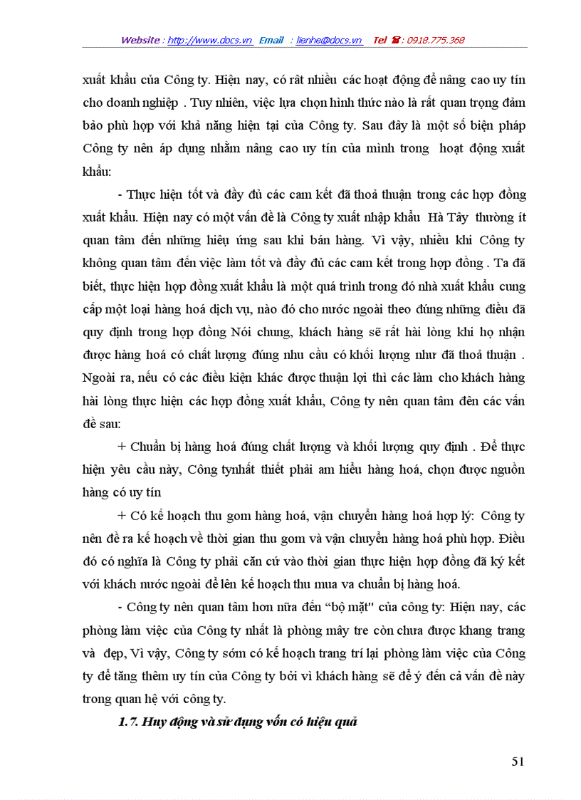 image for page Một số biện pháp thúc đẩy hoạt động xuất khẩu ở Công ty xuất nhập khẩu Hà Tây