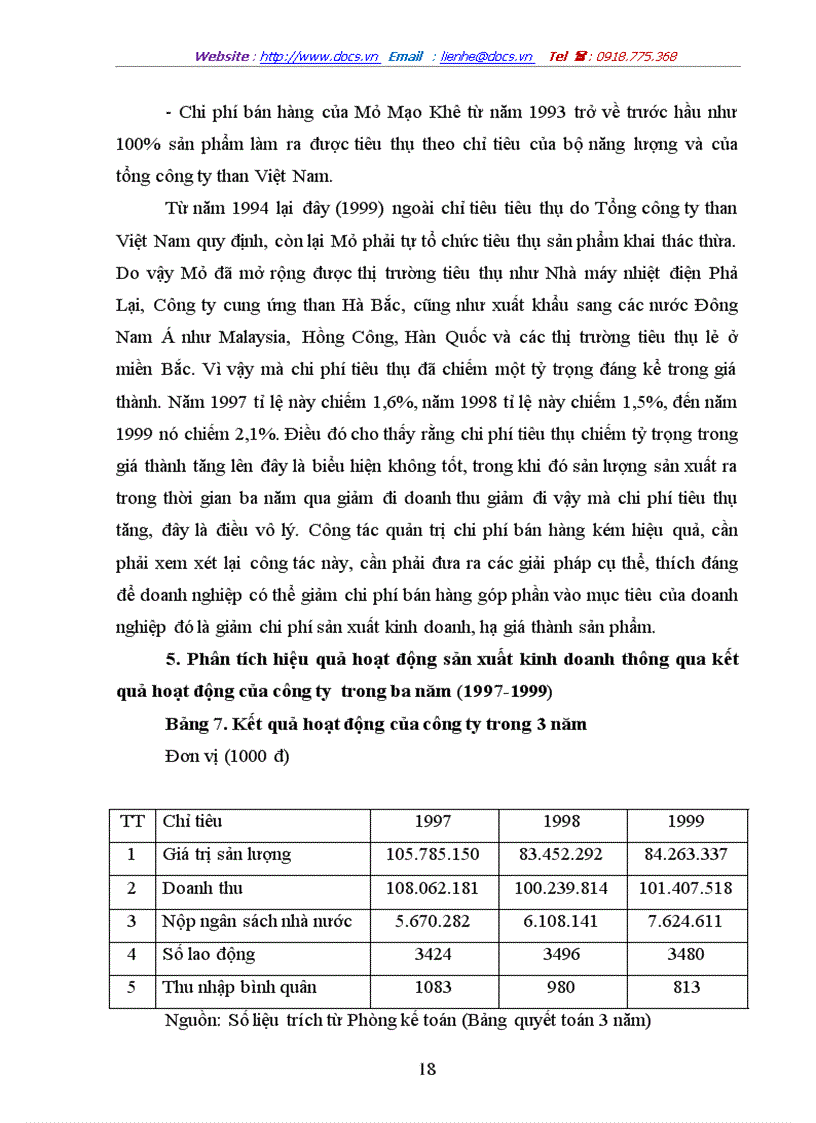 image for page Đánh giá hiệu quả sản xuất kinh doanh ở Công ty than Mạo Khê
