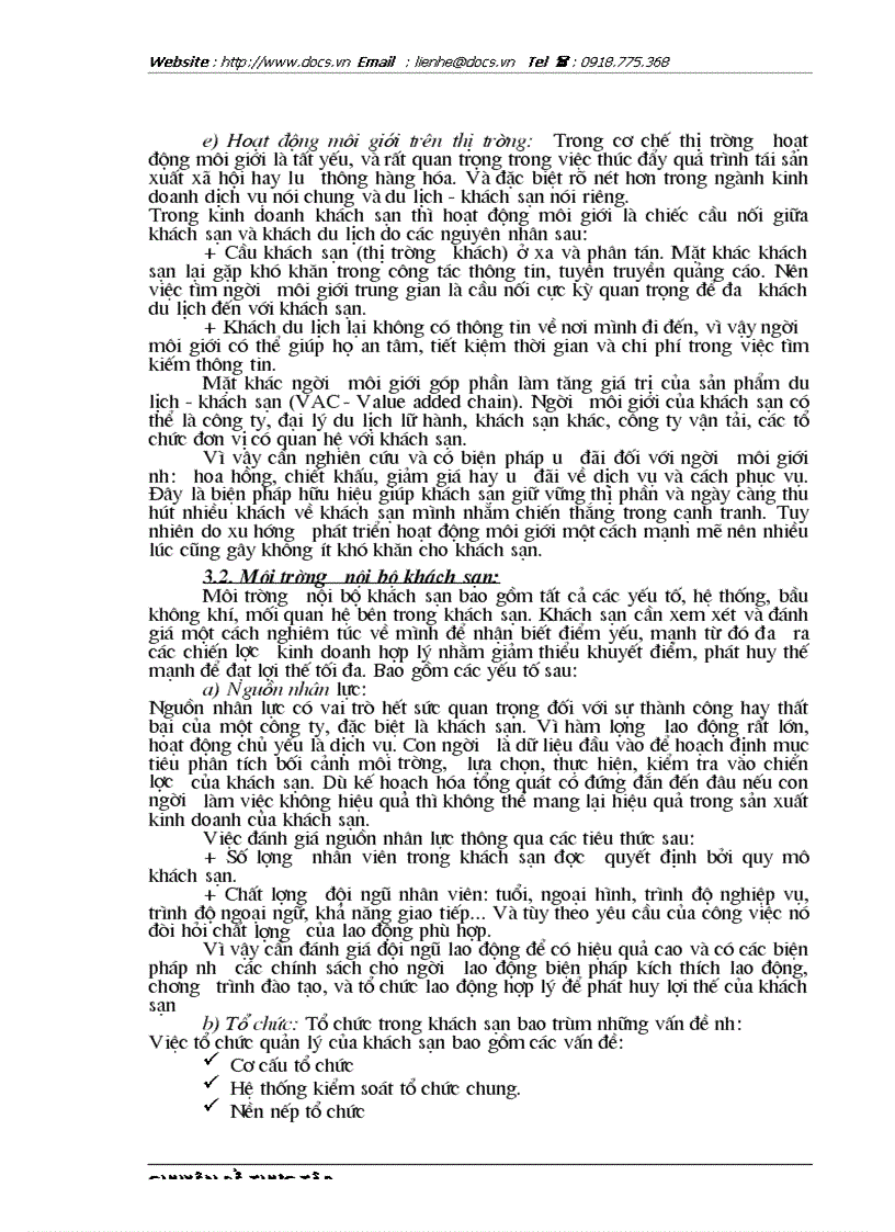 image for page Thực trạng và giải pháp trong công tác hoạch định chiến lược kinh doanh ở Khách sạn hoà Bình