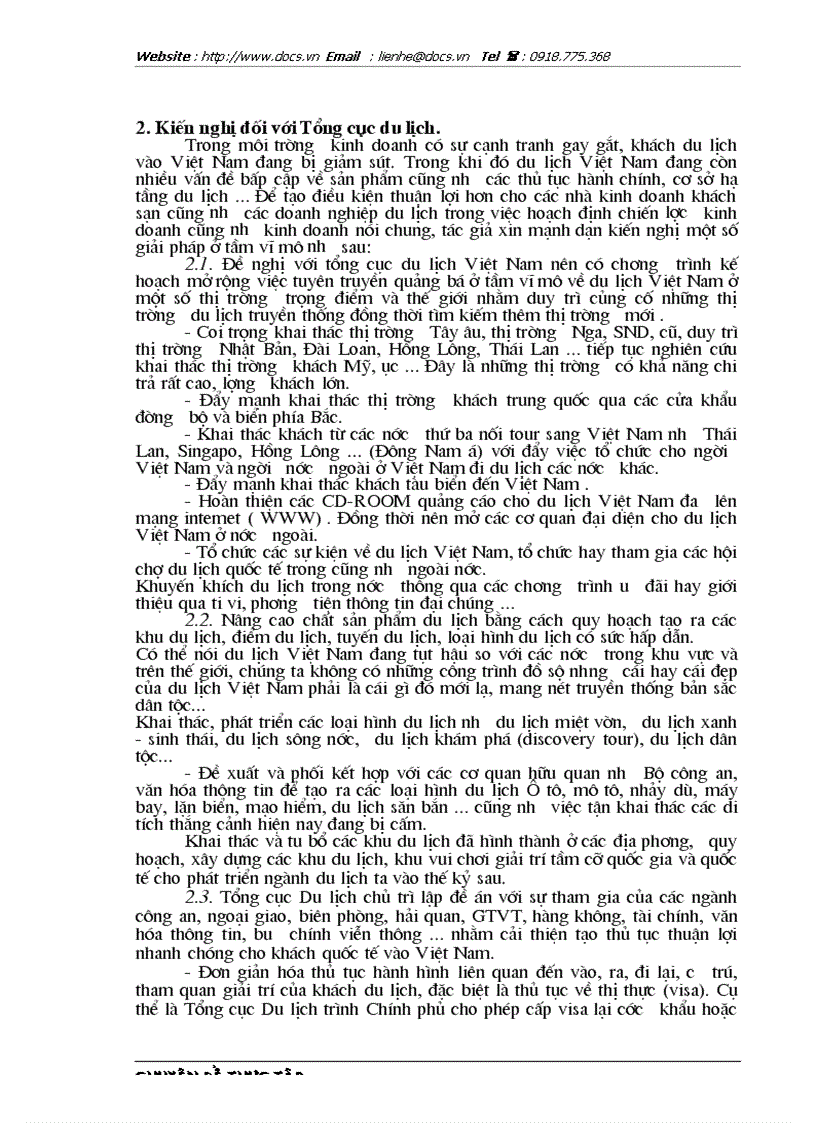 image for page Thực trạng và giải pháp trong công tác hoạch định chiến lược kinh doanh ở Khách sạn hoà Bình