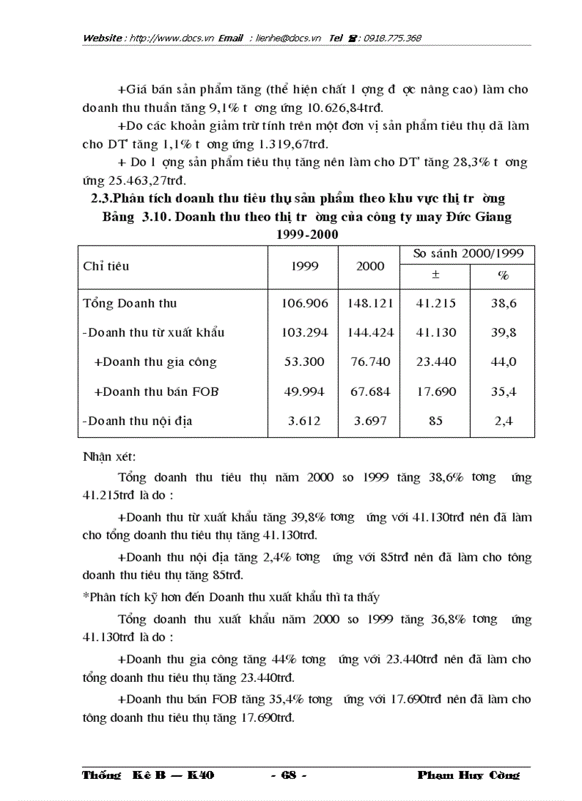 image for page Vận dụng 1 số phương pháp thống kê phân tích tình hình tiêu thụ sản phẩm của Công ty may Đúc Giang và dự báo trong thời gian tới