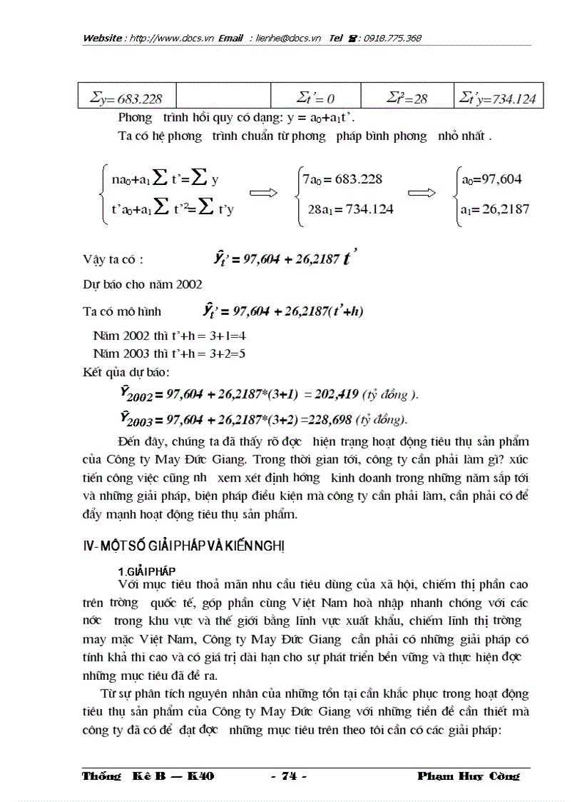 image for page Vận dụng 1 số phương pháp thống kê phân tích tình hình tiêu thụ sản phẩm của Công ty may Đúc Giang và dự báo trong thời gian tới
