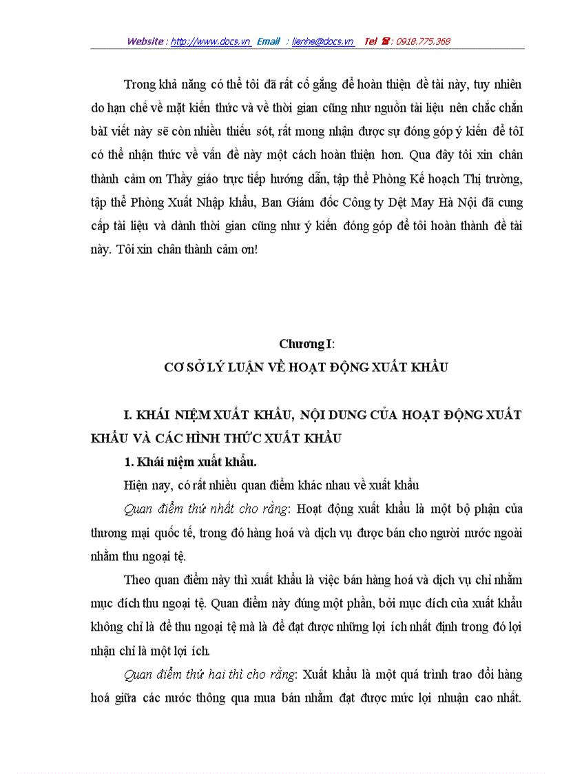 image for page Các biện pháp đẩy mạnh xuất khẩu sản phẩm dệt may của Công ty Dệt May Hà Nội sang thị trường Mỹ