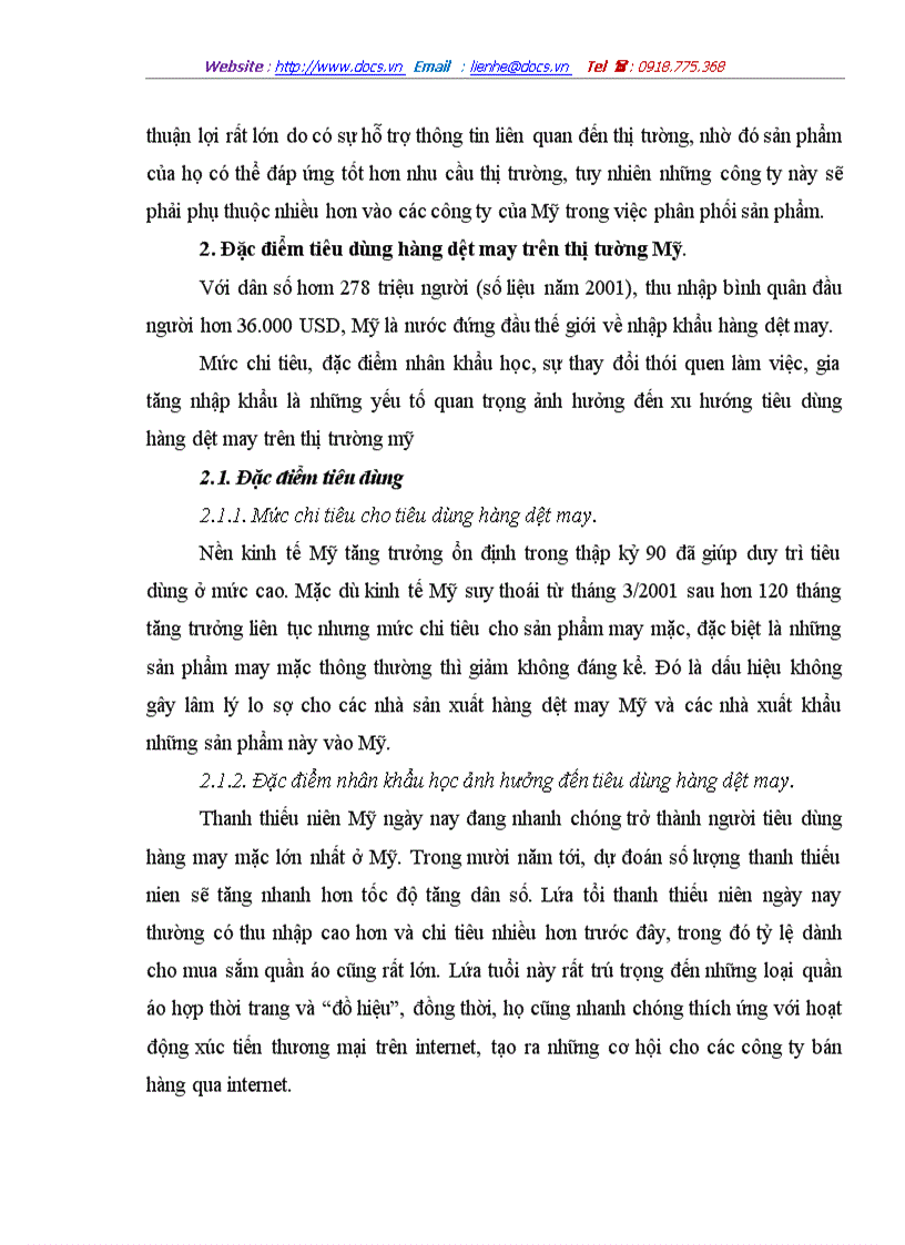 image for page Các biện pháp đẩy mạnh xuất khẩu sản phẩm dệt may của Công ty Dệt May Hà Nội sang thị trường Mỹ