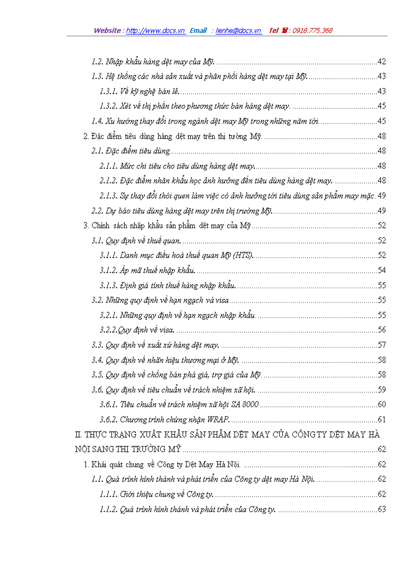 image for page Các biện pháp đẩy mạnh xuất khẩu sản phẩm dệt may của Công ty Dệt May Hà Nội sang thị trường Mỹ