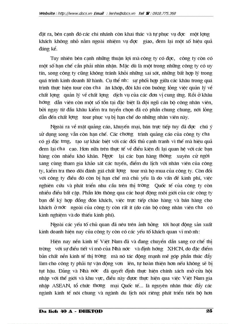 image for page Thực trạng và giải pháp trong việc thực hiện chiến lược Marketing tại Công ty du lịch cựu chiến binh Việt Nam