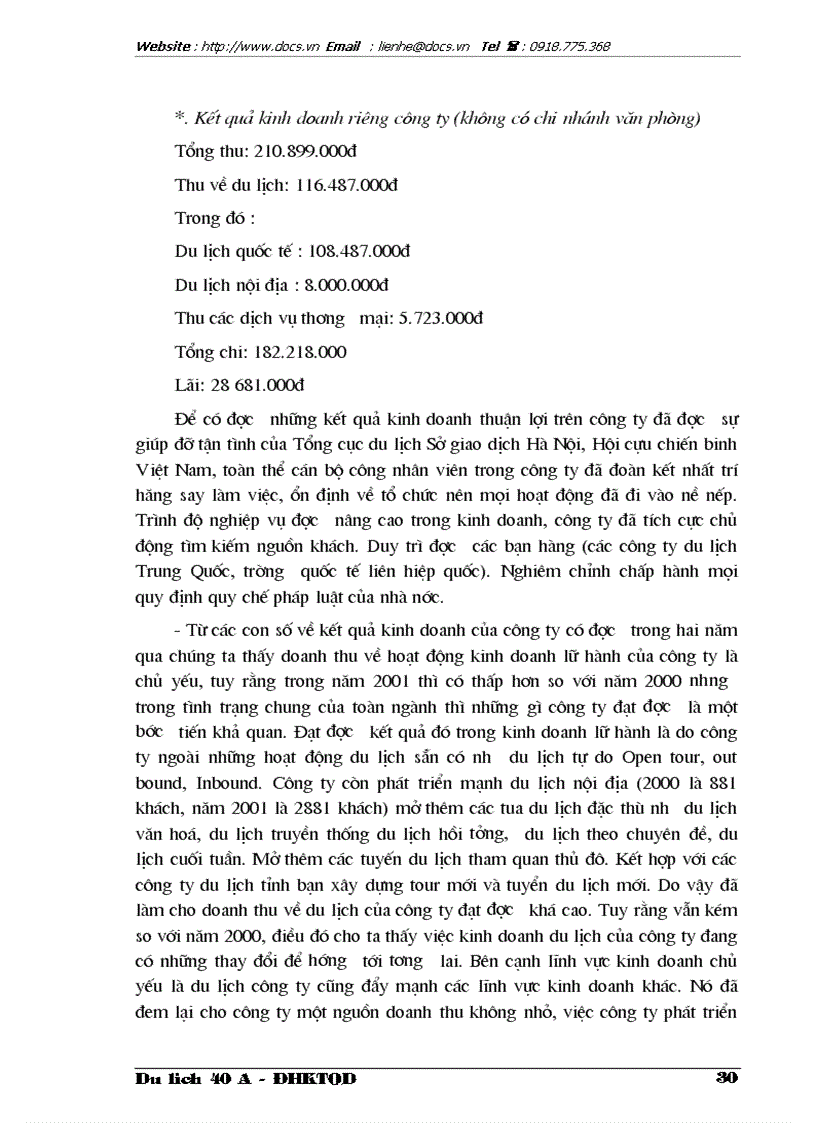 image for page Thực trạng và giải pháp trong việc thực hiện chiến lược Marketing tại Công ty du lịch cựu chiến binh Việt Nam