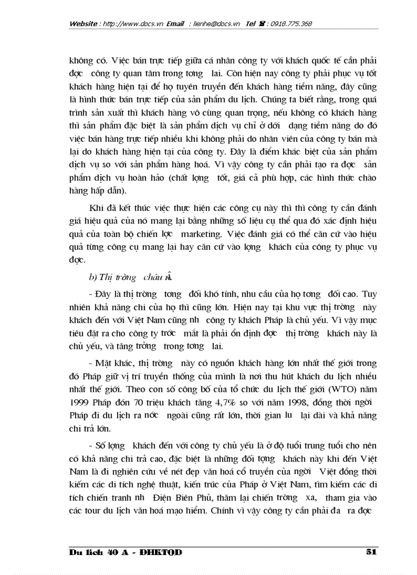 image for page Thực trạng và giải pháp trong việc thực hiện chiến lược Marketing tại Công ty du lịch cựu chiến binh Việt Nam